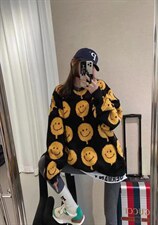 2021新款韩版时尚宽松羊羔毛加绒加厚卫衣，女装卫衣/绒衫，依露奇