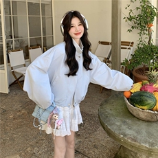 新品~韩版简约休闲风立领短外套28651-P149-K248，女装短外套，2B076