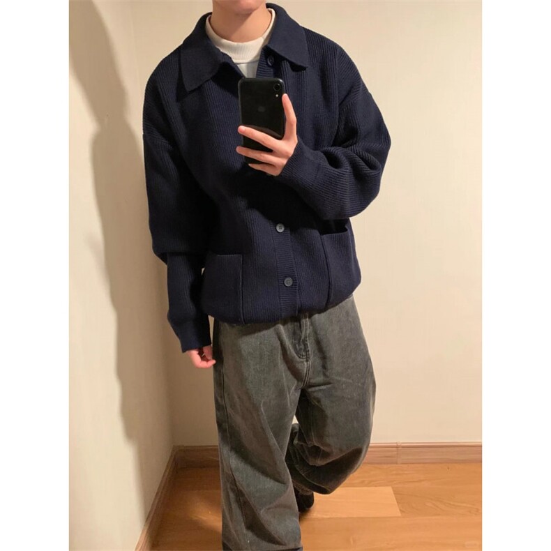 【有货】MY0339ZZ-特73秋冬季加厚针织开衫外套男士慵懒翻领毛衣,男装针织衫/毛衣,星座1007（原301D）
