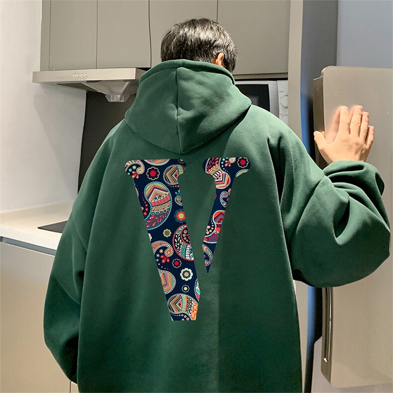 抖音得物供货可提供视频秋冬重磅美式宽松连帽卫衣DL2005,男装卫衣,电商A486