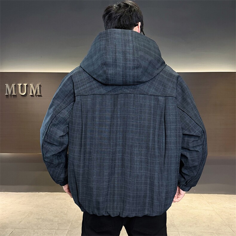 90新标冬季白鸭绒羽绒服暗格复古连帽保暖时尚外套YR9129-P319,男装羽绒服,电商D342