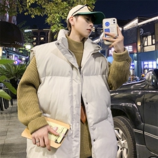 冬季情侣款港风棉马甲男士加厚立领棉背心潮流外套男MJ103-P85，男装背心/马甲，电商B295