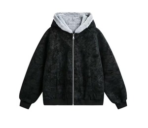 慵懒荔枝纹皮座山雕仿兔毛棉衣新款时尚百搭ins潮外套LJG033-P90图片