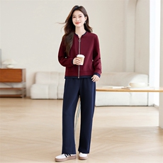 安哥拉红+藏青裤