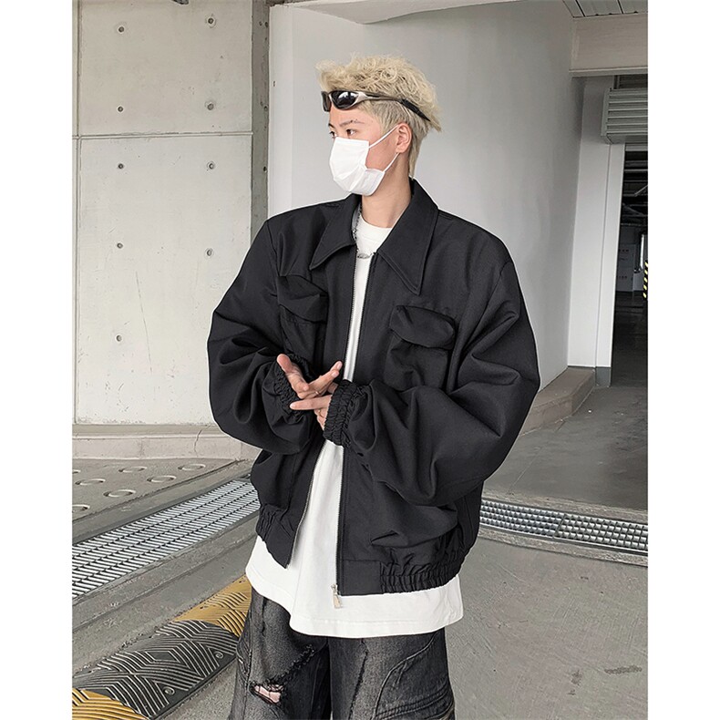 设计感多口袋工装夹克外套男ins潮牌宽松休闲短款上衣JK85433-p65,男装夹克,星座1008