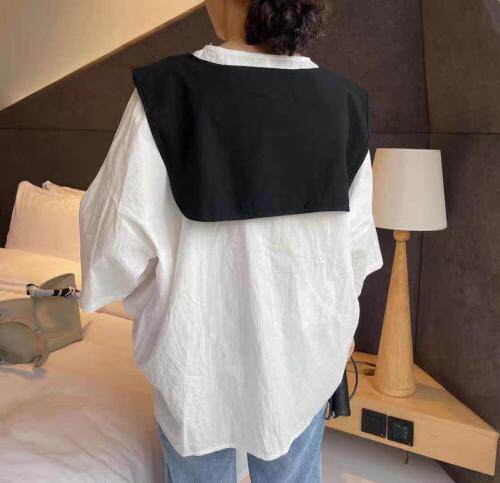 韩版新款披肩棉布小衫，女装，韩衣丑丑 HANYI·COCO