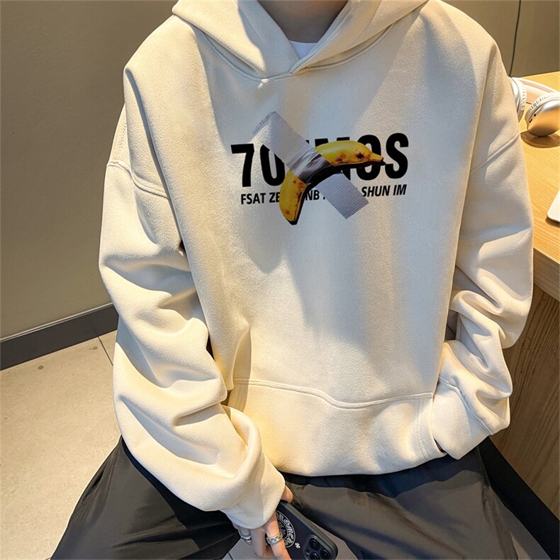 23/秋季360G麂皮绒印花宽松休闲连帽卫衣JWY3268 P50控69图片