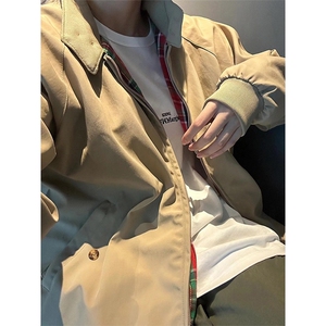 工装夹克男短款春秋季复古休闲宽松防风外套潮牌JK96011图片
