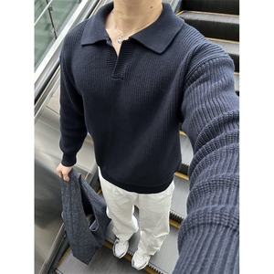 【有货】MY112LL-特P50 cleanfit翻领毛衣男美式复古针织衫图片