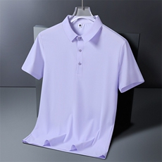 轻奢polo衫男短袖翻领T恤夏季商务休闲冰丝新款纯色PL12359-P28，男装Polo衫，星座610（原A335）
