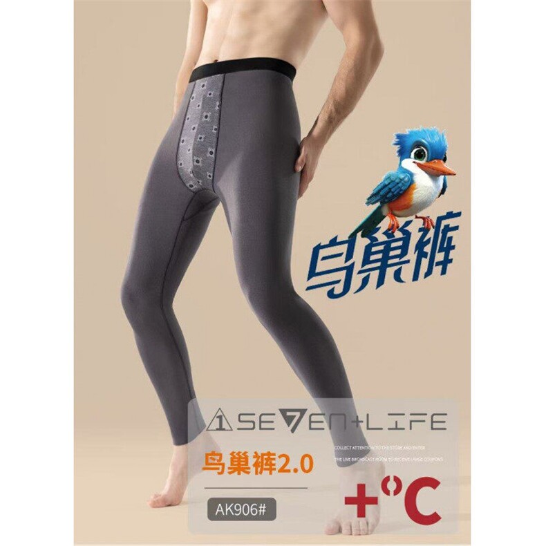 抖音现货高品质高级感打底保暖裤男秋冬鸟巢瑜伽裤K906P40,男装T恤,星座1602（原101B）
