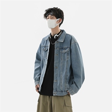 xz905-2-JK123#P70-（控108）春季美式高街休闲牛仔外套，男装工装外套，星座905-2