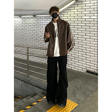美式夹克宽松休闲皮衣秋季复古潮牌百搭皮衣外套HY593TP65，男装夹克，电商A102B