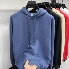 男装卫衣FN24203【7色主推】连帽卫衣双层面料情侣款落肩微阔版型，男装卫衣，钱塘207-1