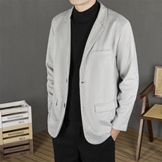冬季休闲毛呢西装男外套单件保暖短款灰色小西服上衣潮XM54，男装西服，星座1116A-2（原606A-1）