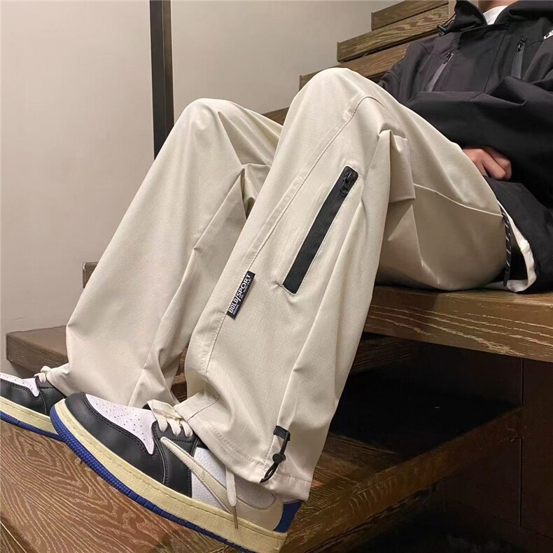 GENIOLAMODE户外登山工装冲锋裤子男士秋季新款运动宽松休闲直筒，男装工装外套，星座1210-1