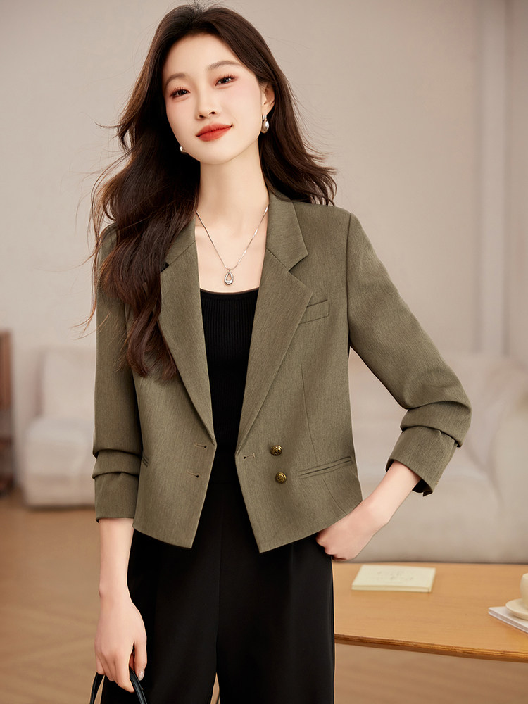 小西装外套女短款2025新款春秋高级感小个子气质韩版休闲西服上衣,女装短外套,恋慕依尚