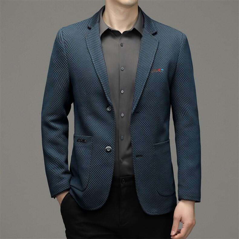 男装西服中年男士西装商务正装宽松休闲时尚百搭男外套JZ306-P155，男装西服，星座1105-3