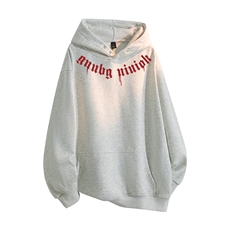 抖音得物品质380克全棉美式宽松两粒扣印花连帽卫衣ACM2203，男装卫衣，电商A443