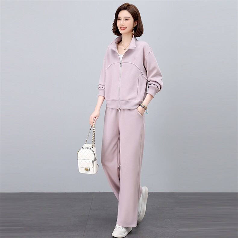 春季套装女2025新款高级感穿搭一整套时尚休闲中年妈妈运动两件套,女装套装/套裙,悦见她