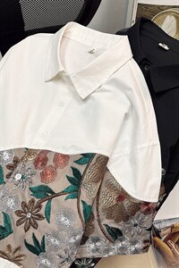 1港风短袖衬衫情侣大码M-5XL中性风网红短袖衬衫男DCS7743P42控68图片