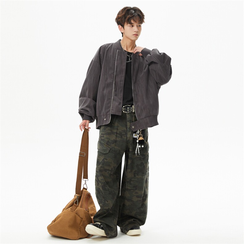 棒球服特批P75美式潮牌复古工装开衫外套男宽松休闲夹克男SY2501,男装夹克,星座610B-1