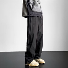 美式机能拉链冲锋裤男高街痞帅百搭宽松直筒休闲裤子CK137P35，男装休闲裤，星座410-2