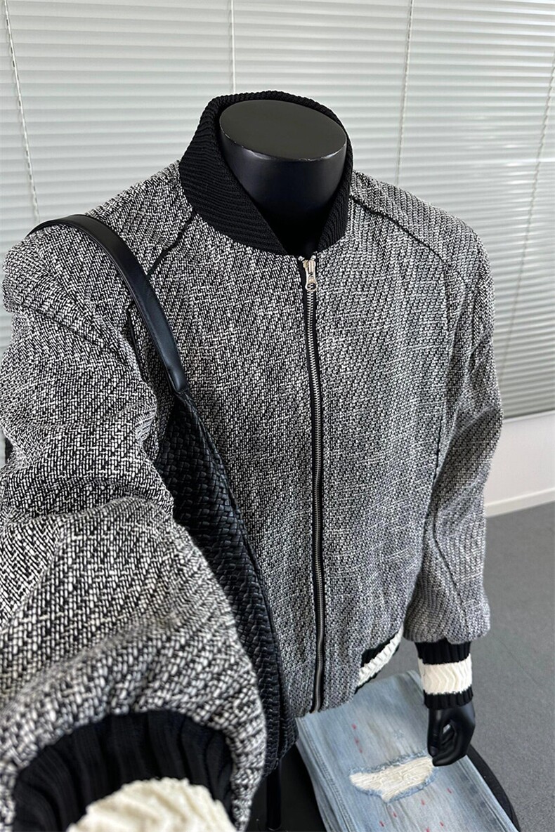 小香风夹克棒球服复古boxy外套JK7159特P80,男装夹克,星座908-1