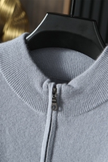 男士秋冬季新款舒适时尚百搭马鞍肩羊绒开衫，男装羊绒开衫，台绒羊绒