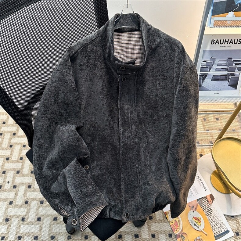哈灵顿cleanfit夹克男女春季树纹肌理千鸟格内里外套610A-JK8564图片