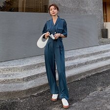 主推款大货连体裤阔腿裤雪纺裤子087，女装连体裤，柒柒家