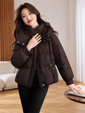 现货。白鸭绒羽绒服女2025冬季新款短款羽绒服外套女加厚，女装羽绒服，依万里