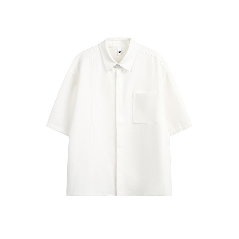 特P38无差价新款夏季时尚潮流百搭衬衫-HC2320日系白底,男装衬衫,电商A003