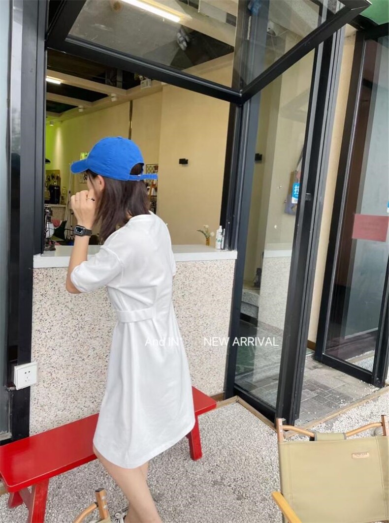 字母标修身针织连衣裙，女装连衣裙，AND IN+