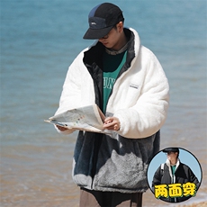 主推十万现货韩版羊羔毛拼接图案保暖摇粒绒棉衣外套MY9073-P95，男装棉衣，电商A128