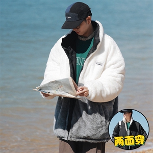 主推十万现货韩版羊羔毛拼接图案保暖摇粒绒棉衣外套MY9073-P95图片