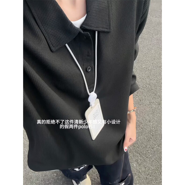 XZ809A/XS22/特P29/控58华夫格假俩件亨利领长T卫衣打底衫,男装T恤,星座809A(原222-1)