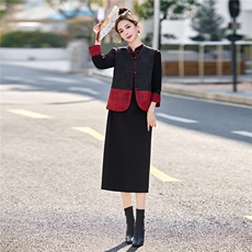 2026年春季新款女装时尚气质新中式套裙婚礼晚宴礼服，女装套装/套裙，关键词