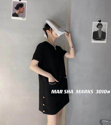 夏季新款连衣裙，真丝连衣裙，高定时装连衣裙，女装连衣裙，玛莎