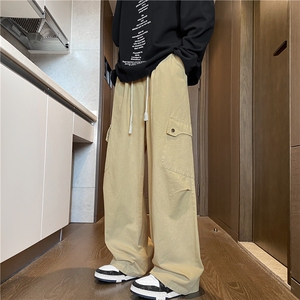 抖音品质高街美式抽绳大口袋设计感工装裤B315-K25300-特p45控88图片