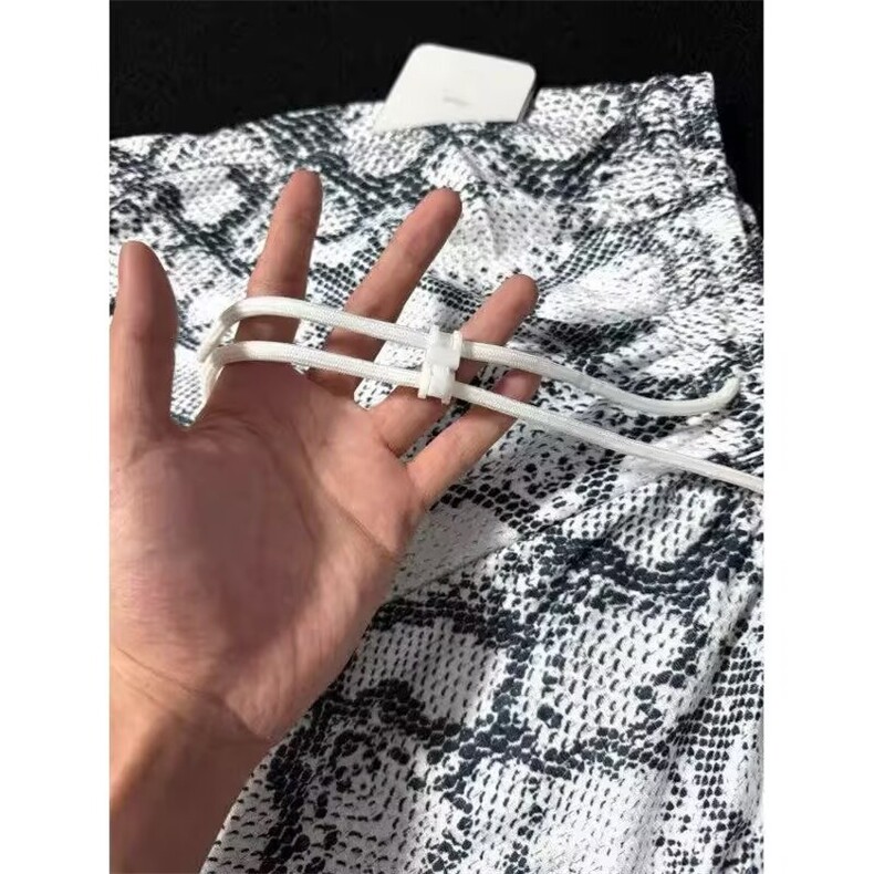 美式复古蛇纹篮球运动短裤男款夏季速干网眼宽松大码不过膝四分裤,男装牛仔裤,星座506A