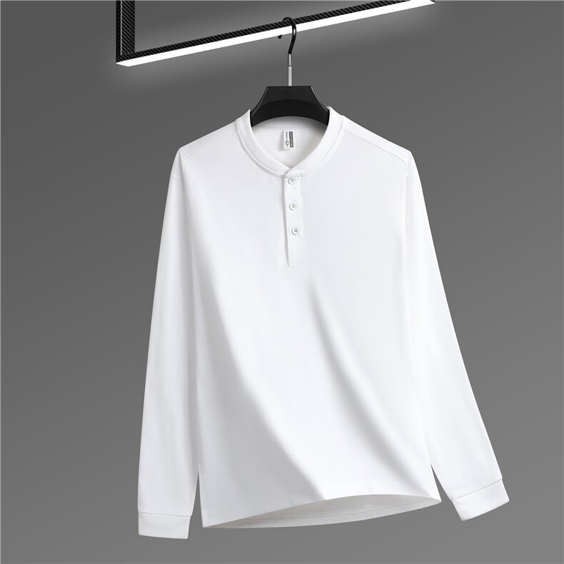 2025秋季新品240克索罗娜亨利领长袖t7A抗菌70%棉打底衫5011P40,男装T恤,星座1602B（原101B-1）
