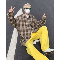 新款潮流男格子纯棉衬衫S8004P46，男装衬衫，星座1116-2
