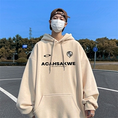 抖音得物供货可提供视频春装重磅美式宽松连帽卫衣DL2418，男装卫衣，电商A486-1