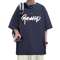 T797短袖t恤男夏季新款高街休闲纯棉体恤oversize大码宽松上衣服，男装T恤，星座304A-1