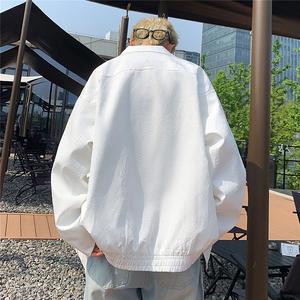 1港风大码M-5XL情侣百搭夹克外套男：聚酯纤维JK8742P75控108图片