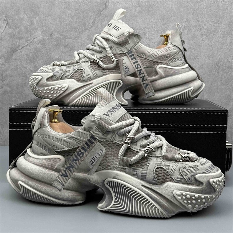 春夏新款时尚厚底增高透气休闲运动鞋男潮老爹鞋男，男鞋休闲鞋，电商A223