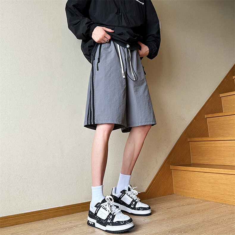 休闲短裤男韩版潮流三条杠痞子帅2023夏季新款ins五分裤K4095-P34,男装休闲裤,星座412-3