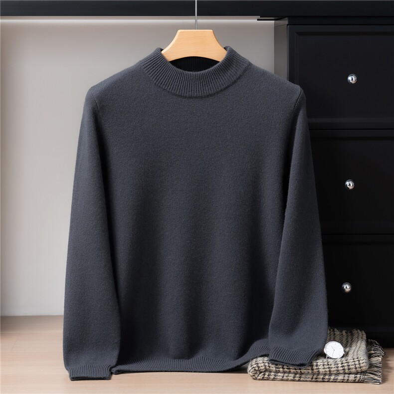 2025年秋季长袖青春流行套头圆领时尚百搭加厚，男装针织衫/毛衣，戎禾素