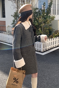 2C291羊毛拼接90白鸭羽绒服YRF11-P275-K455图片